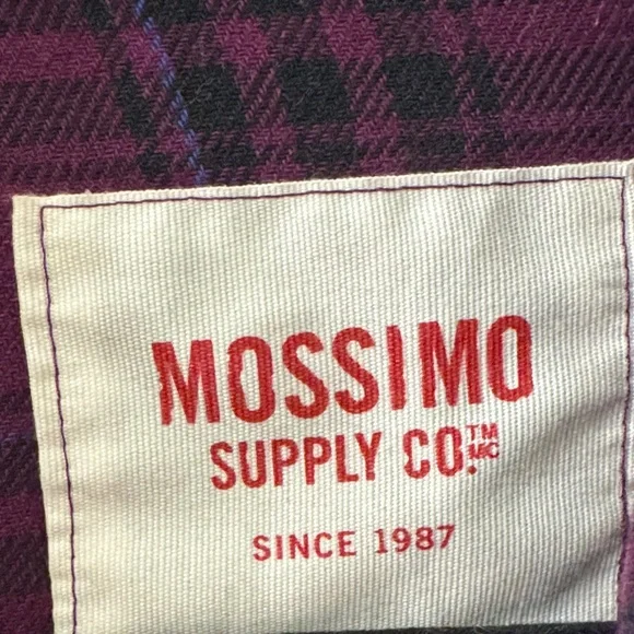 Mossimo Supply Co. Purple Plaid Button-Up Shirt - Picture 2 of 3
